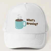 Big Coffee Mug and Slogan Trucker Hat