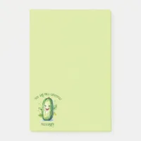 Cute Green Cartoon Pickle Post-it Notes