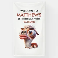 llama funny Caricatures Mexican 1st Birthday  Banner