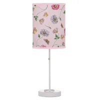 Pink & Purple Floral Vine   Table Lamp