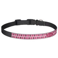 Pink Argyle Valentine's Day Pet Collar