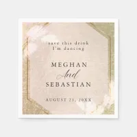 Blush Rose Gold Pampas Grass Napkins