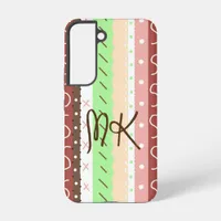 Boho Brown, Burgundy, Green and Mauve Whimsical  Samsung Galaxy S22 Case