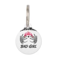 Bgm Bad Girl II - Skeleton Heart Hands   Pet ID Tag