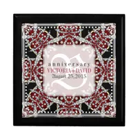 Monogram Red Star Diamonds Wedding Anniversary Box