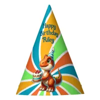 T-rex Dinosaur Themed Personalized Birthday Party Hat