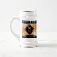 Elegant 22nd Copper Wedding Anniversary Beer Stein