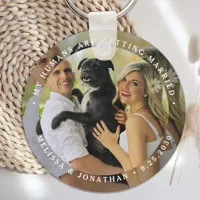 My Humans Are Getting Married Custom Dog Photo Keychain