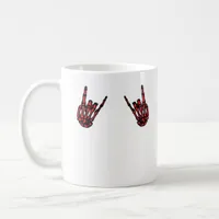 Skeleton Hand Heart Roll Red Classic Look Coffee Mug