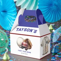 Baseball First Year Down 1st Birthday Favor Boxes