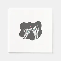 Skeleton Heart Hands Promise Symbolic Feeling Napkins