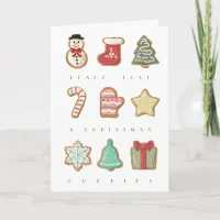 Cute Christmas Cookies Greeting Card