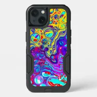 Red, Purple, Blue, Green Yellow Abstract Art    iPhone 13 Case