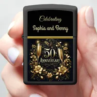 Timeless Golden 50th Anniversary Design Zippo Lighter