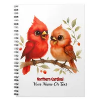Charming Northern Cardinal Notebook