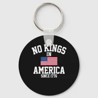 No Kings In America Since 1776 America Flag Keychain