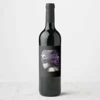 Whimsigoth Funny Design For Halloween Wine Label