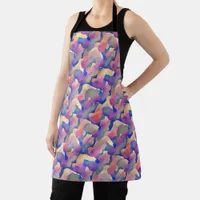 Multicolored Watercolor Pattern Apron