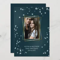Save the Date | Elegant Seaside Sheer Tulle Arbor Invitation
