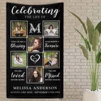 Personalized Photo Collage  Memorial Funeral Banne Banner