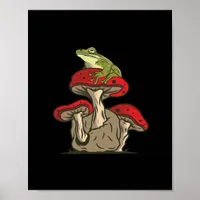 Frog  Mushroom Cottagecore Classic Poster