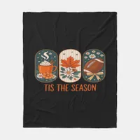 Tis The Season Football Game Day, Fall Autumn Fleece Blanket