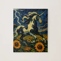 The pinto unicorn in a storm jigsaw puzzle