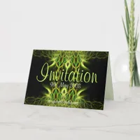 Invitation Fractal Green Card