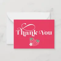 Strawberry Thank You Card – Berry First Birthday R