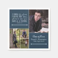 Bible Verse Christian Graduation Photo Collage Napkins