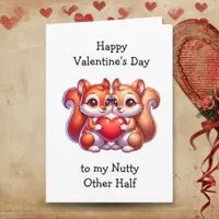 Funny Squirrel Valentine's Day Personalized Photo Card