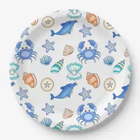 Beach Themed Baby Shower or Birthday Party Paper Plates