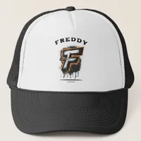  Fresh Off the Wall - Bold Graffiti Monogram "F" Trucker Hat