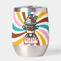 Chill Chocolate Milkshake Pun  Thermal Wine Tumbler