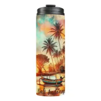 Watercolor Sketch Bali Indonesia Tropical | Thermal Tumbler