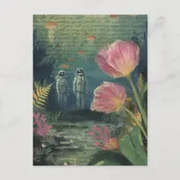 Underwater Tulip Explorers Collage Postcard