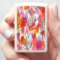 Vibrant Floral Pattern With Bold Colors Zippo Lighter