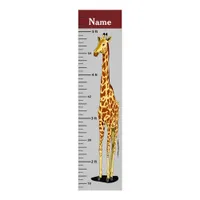 Long Neck Giraffe Growth Chart Add Child's Name Photo Print