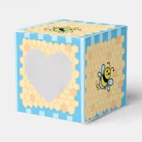 Honey Bee and Honeycomb Boy's Baby Shower Blue Favor Boxes