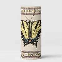 Southwestern Yellow Swallowtail Butterfly Large Pillar Candle