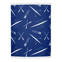 Rowing Boats and Oars Navy Blue and White Pattern Lamp Shade