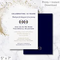 Business Anniversary Invitation with Custom Logo