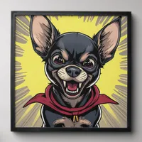 Funny Crazy Chihuahua   Peel And Stick Photo Tile