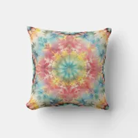  Tie Dye Medallion Print  Throw Pillow