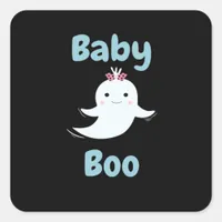 Baby Boo Cute Halloween Kids Or Couples Gift Square Sticker