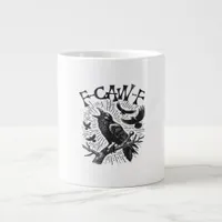 Gothic Crow F-Caw-F Humor Funny Essential Retro Cl Giant Coffee Mug