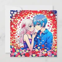 Anime Couple Unique Wedding Invitation