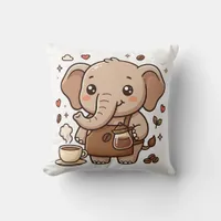 Cute Elephant Barista Apron Kawaii Pillow