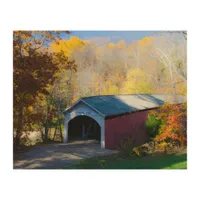 Autumn Covered Bridge Parke County Indiana Wood Wall Decor