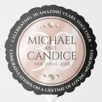 Elegant 30th Pearl Wedding Anniversary Balloon